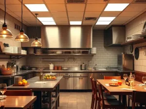 zaplecze kuchenne w restauracji